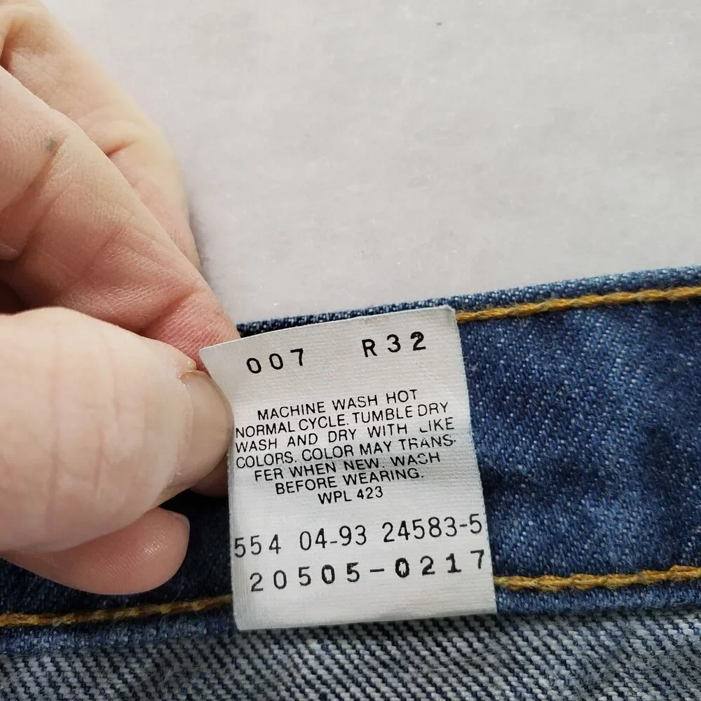 40x32 Vintage USA Made Levis 505 Jeans Men Dark Wash Orange Tab